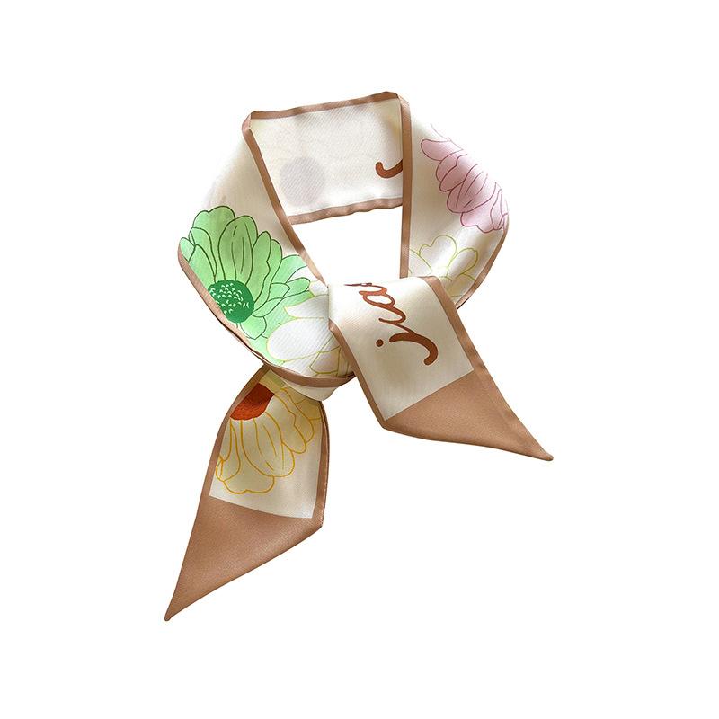 Vintage French Long Decorative Ribbon Korean Tied Hair Silk Scarf Headband Streamer Women's Spring and Autumn Braided Hair Scarf