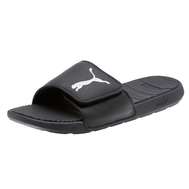 Puma Cool Cat Sport Velcro Color Block Casual EVA Stitching Slide Sandals Men Sandals Black White 371051-01