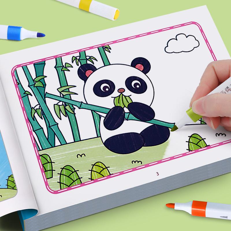 Children's Coloring Book, Graffiti Coloring , Cartoon Animal Drawing Fun Coloring , Suitable for Children Aged 3-8