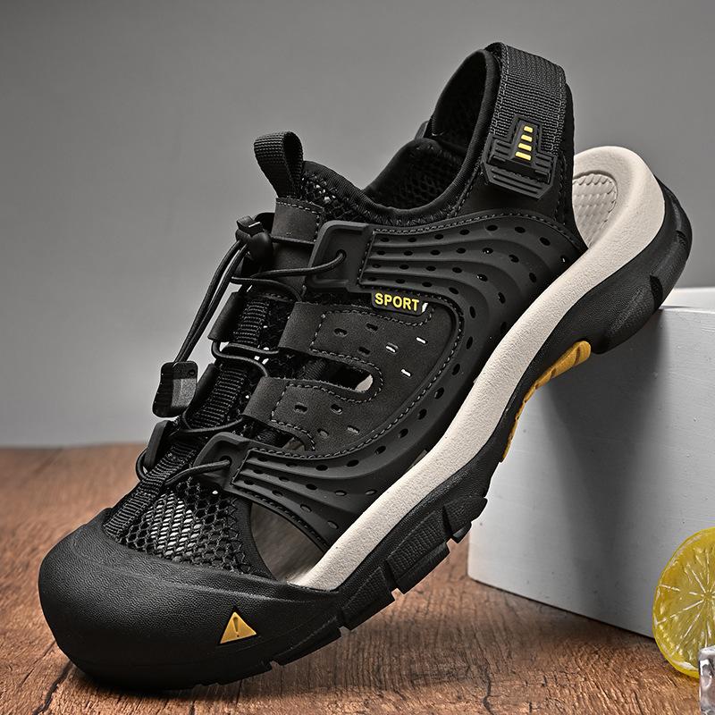 Beach Shoes Men's 2025 New Summer Breathable Outdoor Bag Head Sandals Men's Non-slip Versatile Casual Shoes Large Size Men's Shoes