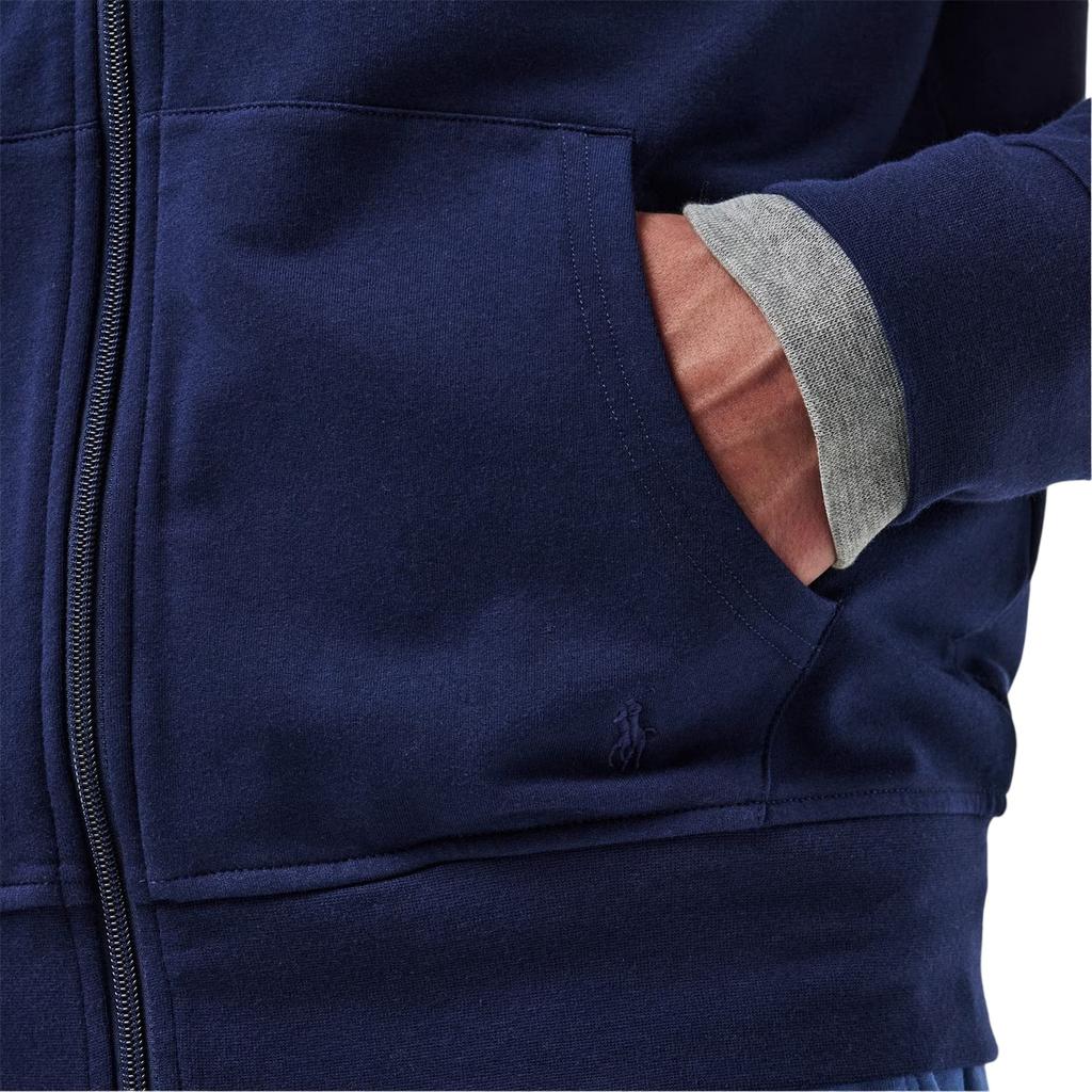 Ralph Lauren Mens Polo Ribbed Cuff Full Zip Hoodie