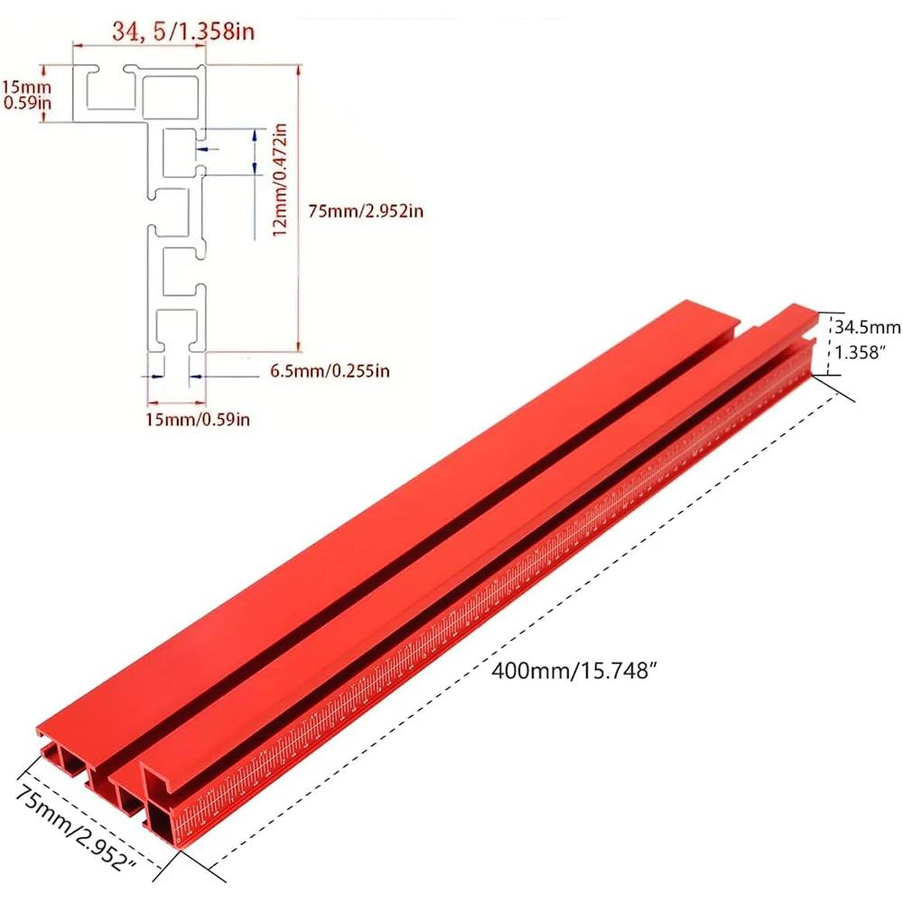 Aluminum Alloy Miter Gauge for Table Saw with Adjustable Locking Mechanism - Precision Woodworking Tool for Cutting Assembly