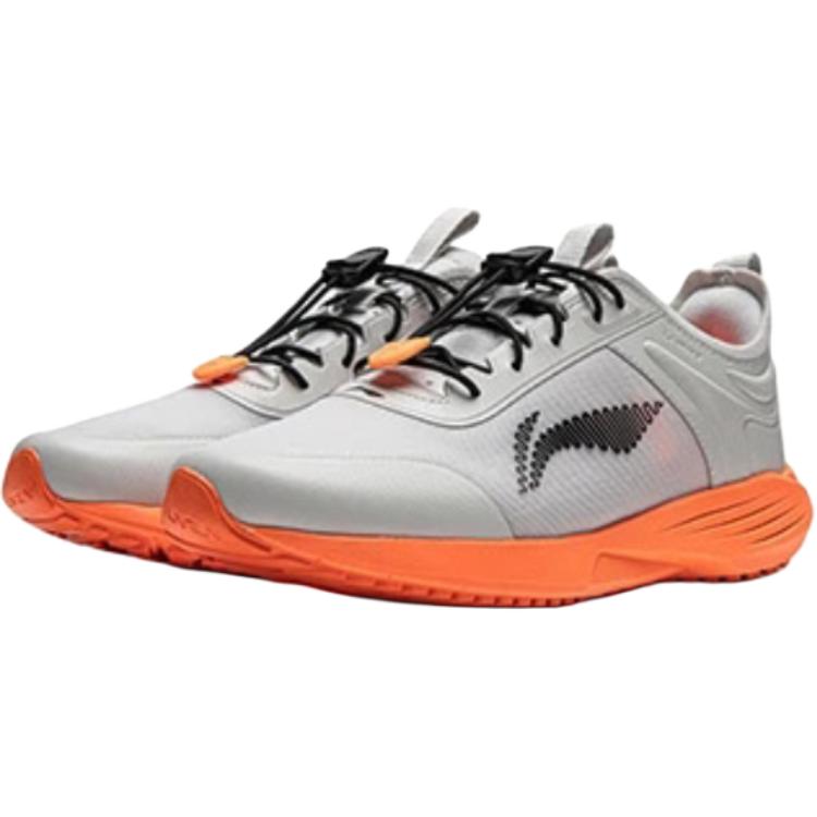 Li Ning Kids Comfortable Versatile Durable Rebound Breathable Low-Top Running Shoes Unisex Sneaker Gray Orange YKFU052-5