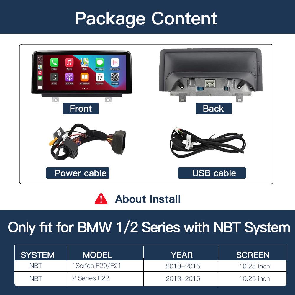 BMW 1-5 Series Wireless Carplay & Android Auto Multimedia Touchscreen