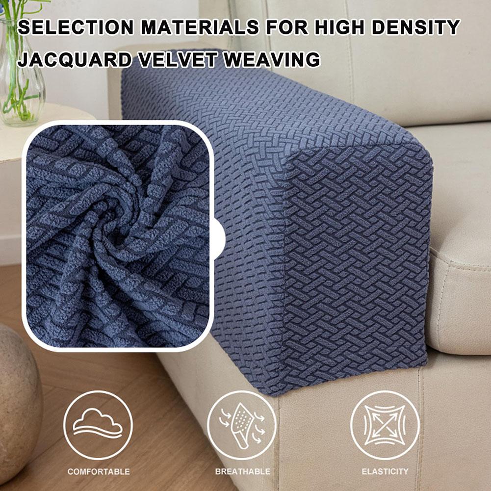 Sofa Arm Covers Elastic Armrest Covers for Chairs and Sofa Washable Armchair Slipcovers Checkered Pattern Armrests Chair Covers