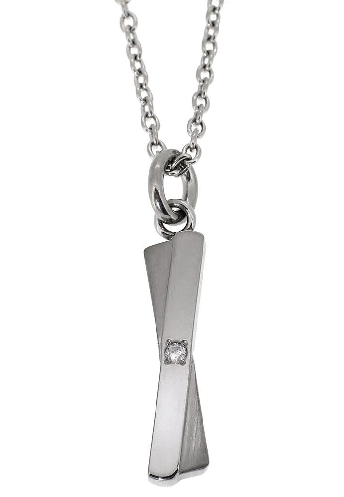fe-fe x phiten [Special Edition] Phiten Cross Plate Diamond Titanium Necklace for Women, Simple Top, Sports Cross