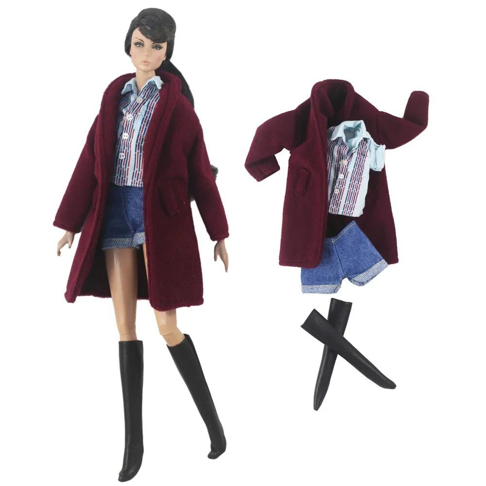 Handgefertigte BABI KLEIDUNG Wollmantel Outfit für 30cm Puppe 11,5 Zoll bjd Kleidung Viele Stilrichtungen Geschenke für Puppenzubehör #02