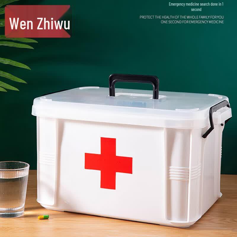 Wenzhiwu Portable Double-Layer First Aid Medicine Box