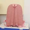 Schoolbag new solid color student schoolbag female corduroy high value large capacity backpack simple college student simple