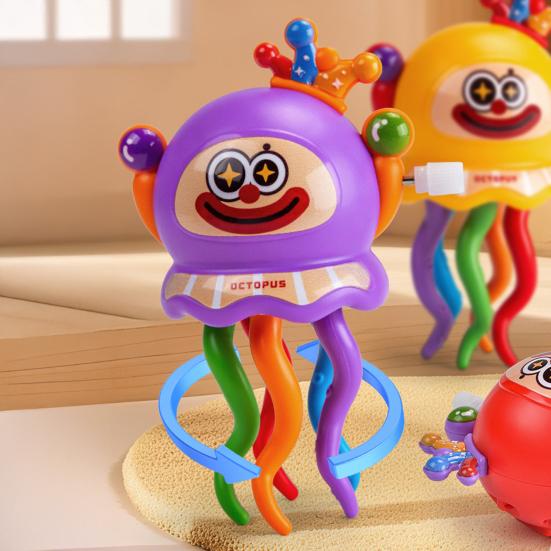 Kids Wind-up Dancing Octopus Toy Educational Clockwork Spring Octopus Toy Toddlers Boys Girls Interactive Crawling Cartoon Octopus Toy
