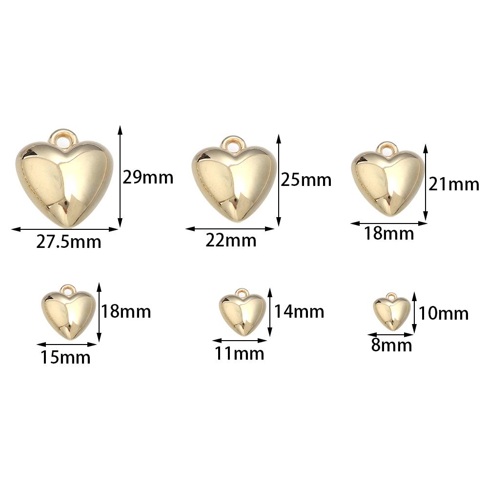 20pcs/lot Multisize Heart Shape CCB Pendants Jewelry Making Charms For DIY Fashion Women Earrings Necklace Accessories Wholesale