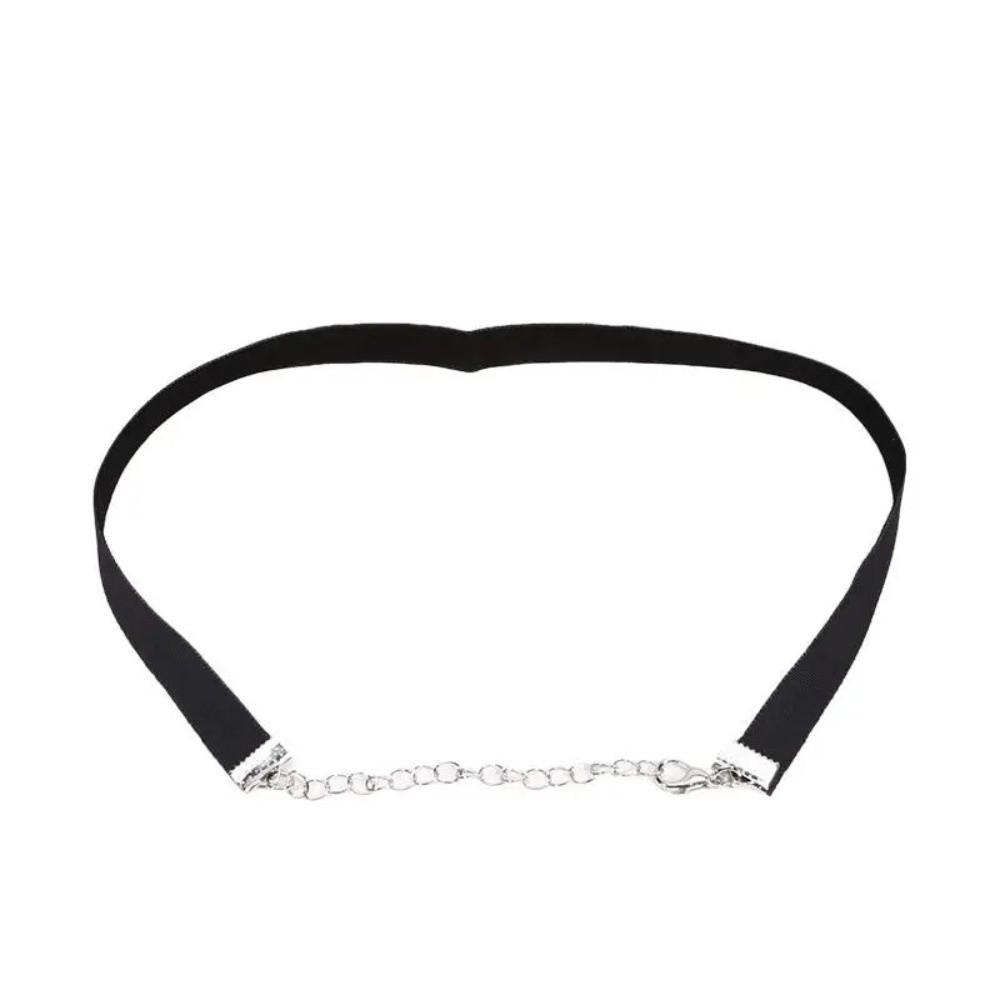 6Pcs/Set Adjustable Lace Chokers Black Color Punk Necklace Gothic Elastic Necklace  Costume Party