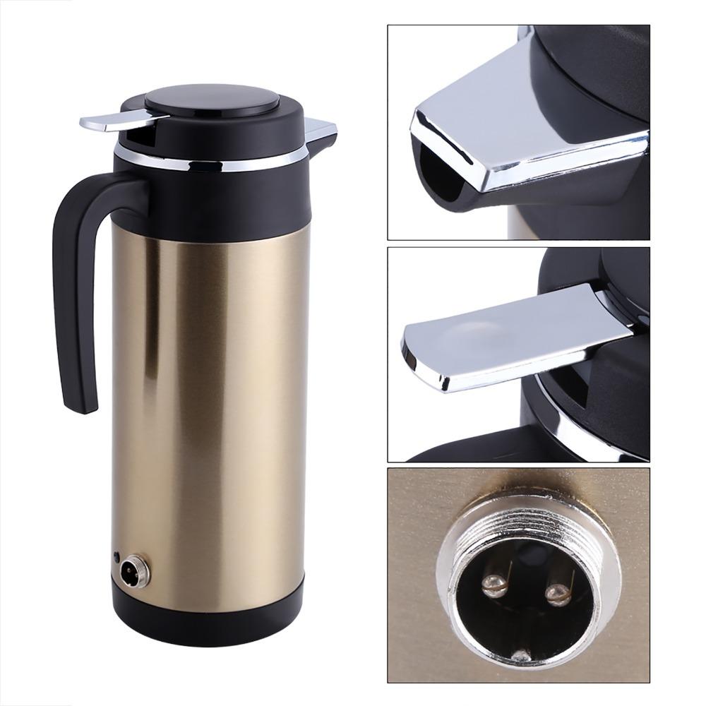 Rustless Steel Water Boiler 12V Thermal Kettle Anti-slip Electric Kettle  Self-driving Travel