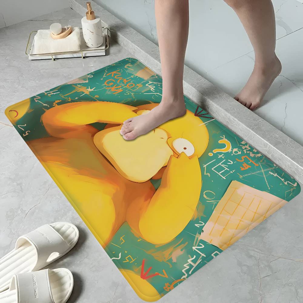 Cartoon P-Psyduck Room Mats Washable Non-Slip Living Room Sofa Chairs Area Mat Kitchen Alfombra