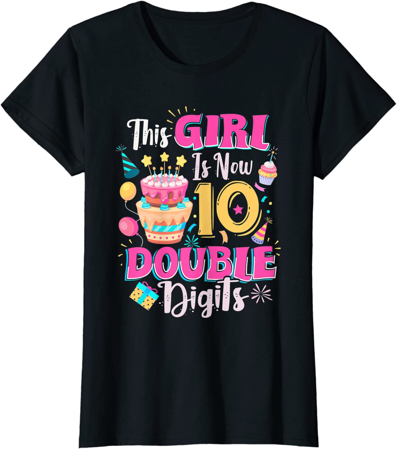 

Happy 10th Birthday 10th Birthday Gifts For Girls Happy 10th T-Shirt Unique 3D Printed Tops T Shirt Funky Cotton Men Tshirts 4XL