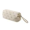 1Pc Women Hair Dryer Storage Bag For Travel Cute Bow Embroidery Quilted Hair Tools Waterproof Zipper Cosmetic Bags