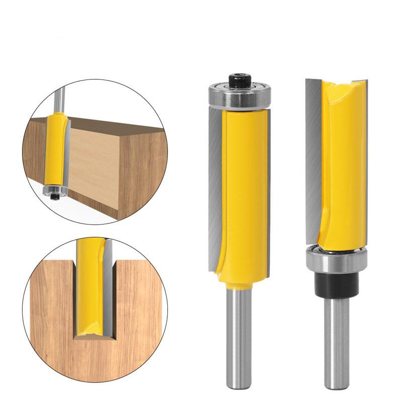 1/2pc 8mm Flush Trim Pattern Router Bit Top & Bottom Bearing Bits Milling Cutter For Wood Woodworking Cutters