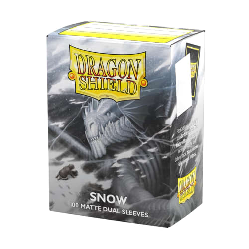 Dragon Shield Matte Dual Sleeves, Standard Size, Snow, 100 Sleeves, AT-15005