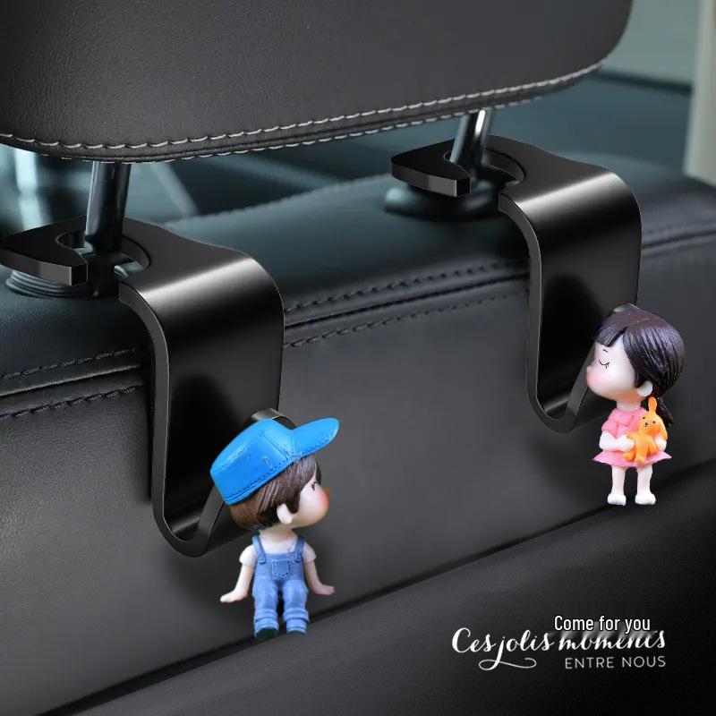 Cute 3D Cartoon Car Seat Back Hooks - Couple Collection