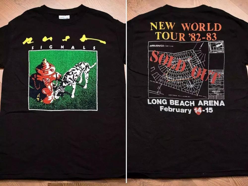 Rush Signals New World Tour 82-83 Long Beach Arena T-Shirt