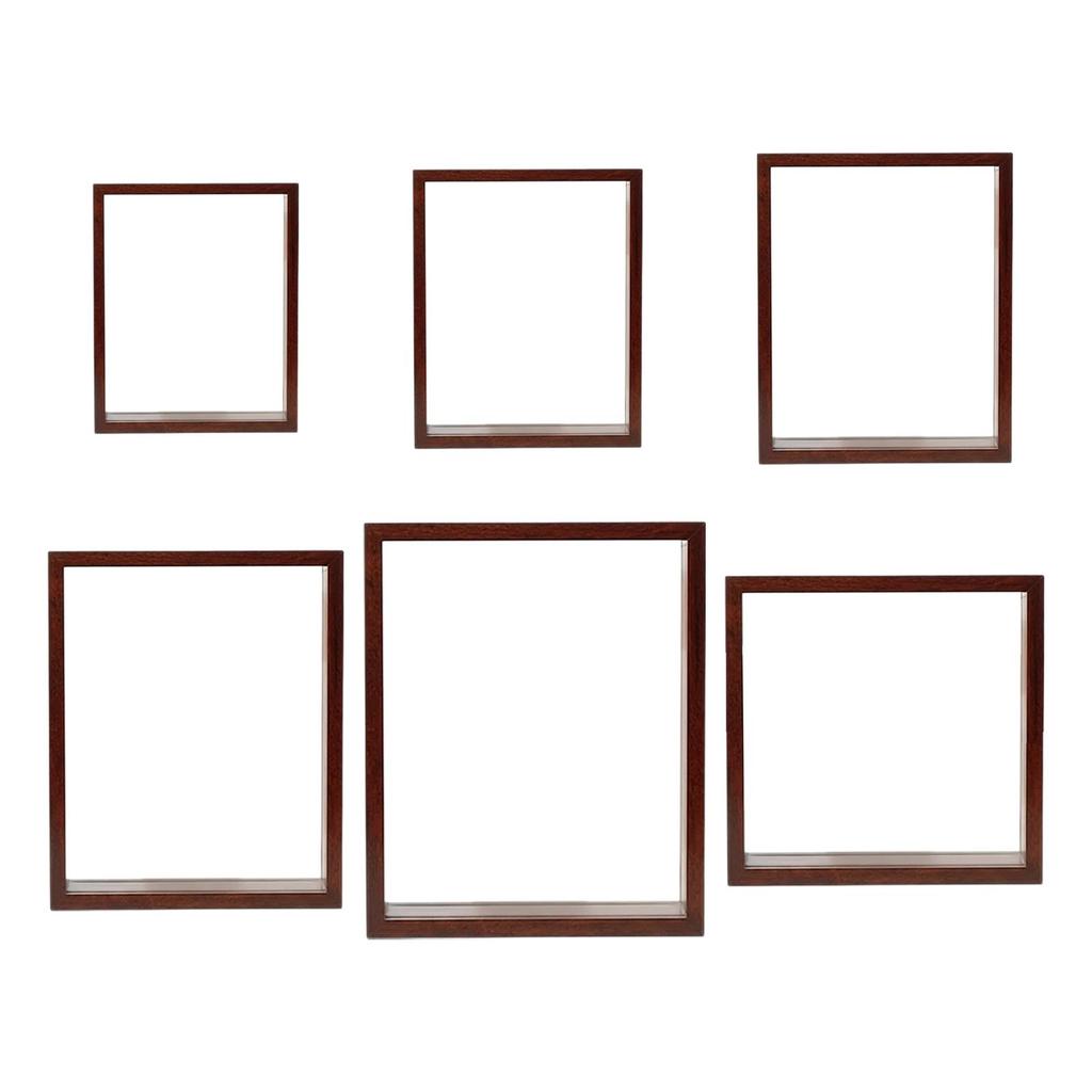 Shadow Box Travel Display Frame Multifunctional Rustic Memory Box Picture Frame for Handicrafts Stubs Medals Cards Photos