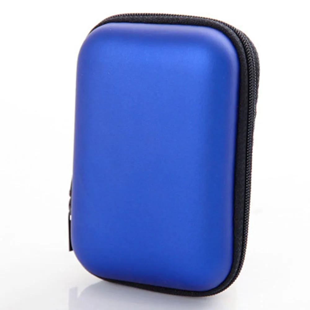 Portable Small Storage Case Zipper Carrying Pouch Bag Box for Charger Earphone Headphone Date Cable Organizer Office Supplies
