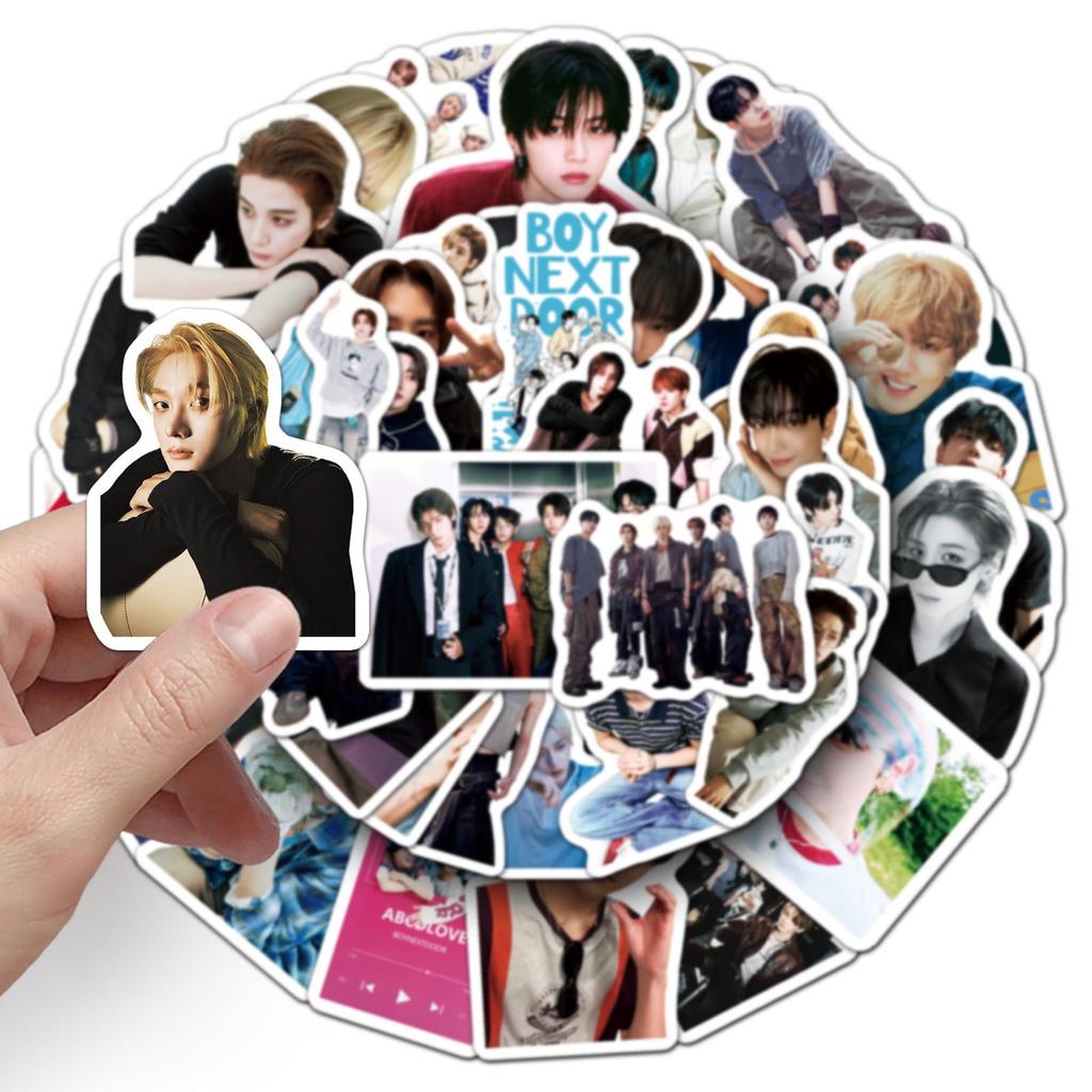 BOYNEXTDOOR Star Singer Waterproof Stickers: 50 Sheets of Korean Boy Group Idol Decor for DIY and Suitcases
