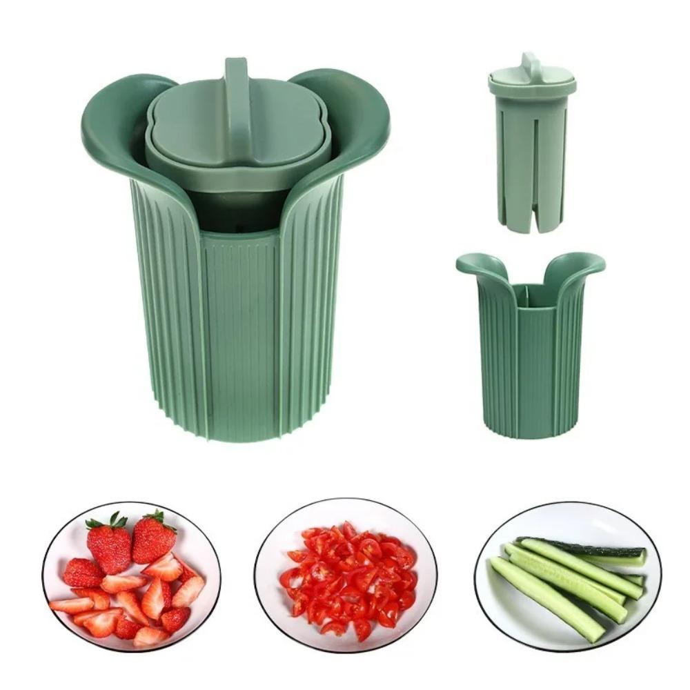 Cylindrical Fruit Vegetable Slicer Safe Design Cucumber Slicer Creative Strawberry Cutter  Potato