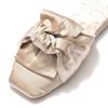 Francfranc Crushed Velvet and Satin Room Beige Shoes,