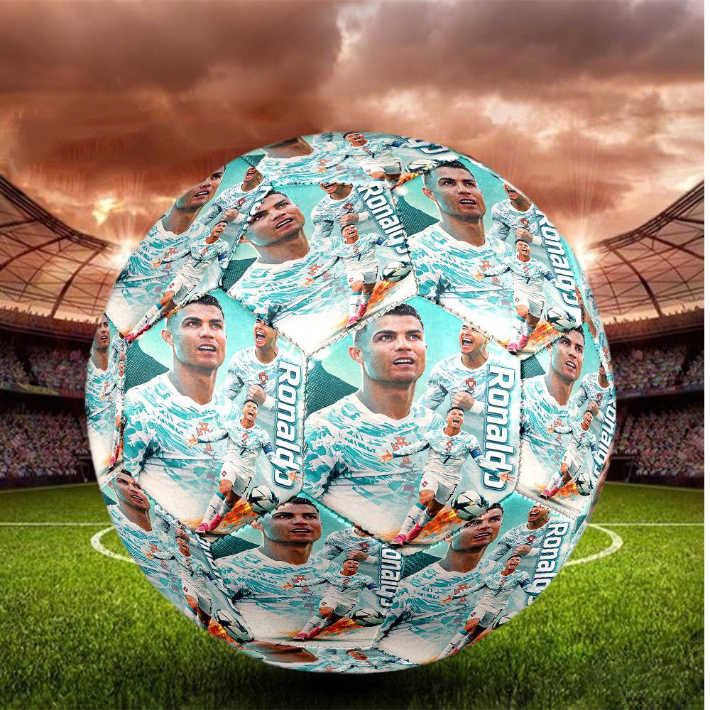 Cristiano Ronaldo Taglia 5 Pallone da Calcio Pallone da Calcio ad Alta Elasticità Per Competizione All'aperto Allenamento Quotidiano Gioco