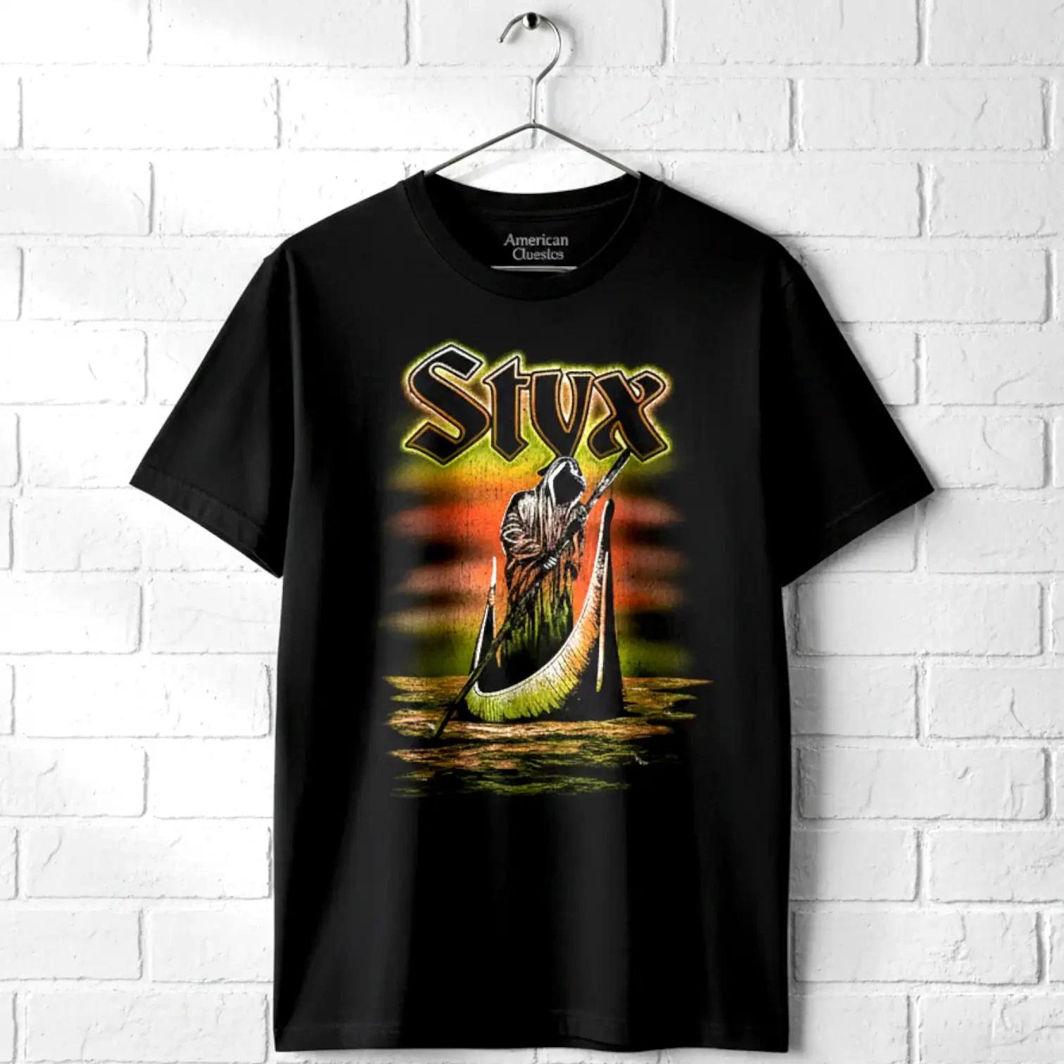 Styx Ferryman Grim Reaper Tour Men s T Shirt Rock Band Album Concert Merch Top XXXXL