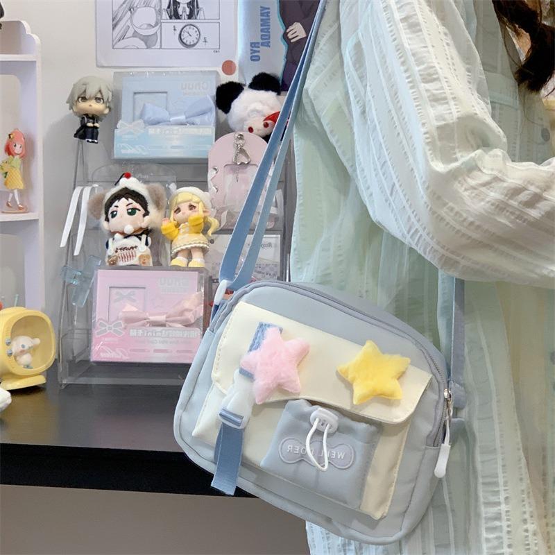 Sweet and cute girl messenger bag lazy wind shoulder bag high value mobile phone bag travel travel satchel