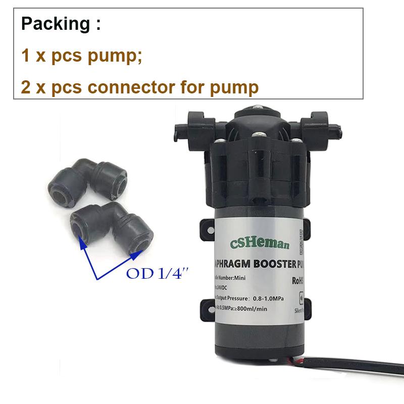 75GPD RO 24V Water Booster Silent Pump Reverse Osmosis Water System Pressure Increase Pump