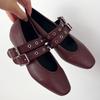 Mode Luxus Damen Weiches Schuhwerk Runde Zehenpartie Damen Ballerinas Mit Schuhen Flache Schuhe Flache Mary Janes Für Damen