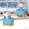 Yousheng Christmas Ornament Santa Claus Shower Design LED Night Light Resin Craft Figure Living Room Desktop Ornament