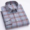 Men's Oxford Shirts Long Sleeve 100% Cotton Casual Plaid Soft Regular Fit Formal Dress Shirt Social Blouse Male Clothes 6XL 7XL