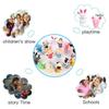 10Pcs Baby Cartoon Animal  Family Finger Puppet Role Play Tell Story Cloth Educational  Gift