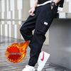 Men's Trendy Cargo Jogger Pants, Spring/Autumn 2021, Loose-Fit, Nine-Point, Korean Style, Plus Velvet.