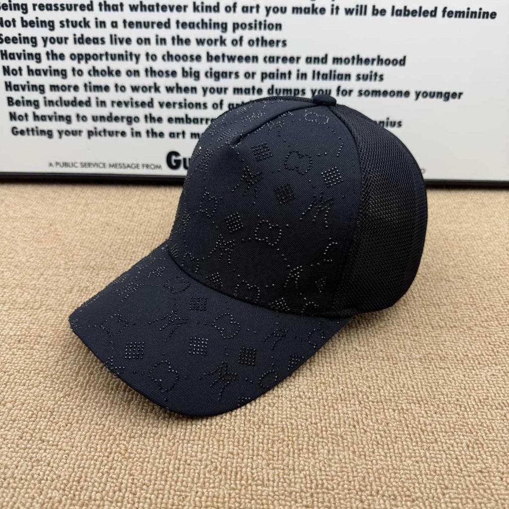 Temperament Full Diamond Baseball Cap Women's Mesh Breathable Mesh Cap Small Versatile Anti-UV Sun Cap