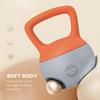 10KG Soft Kettlebell, Kettle Bell with Non-Slip Handle for Home Gym, Weight Lifting, Strength Training, Orange/Grey