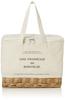 HEADZ Bonheur Eco Bag with 1 Bag Basket, White, Medium, (BNR-KCB-S)