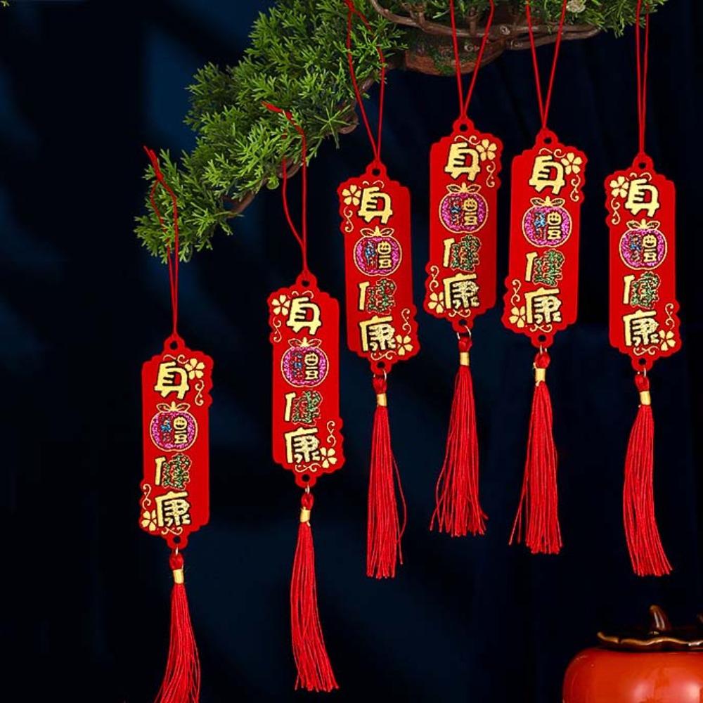 5/6pcs Traditional Spring Festival Bonsai Pendant Gold Potted Plants Hanging Ornaments Garden