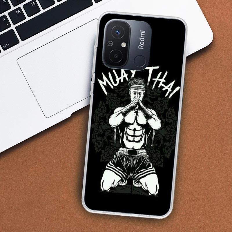 Muay Thai Fight Boxing Phone Case For Xiaomi Redmi 12 12C 10 10C 10A 9T 9C 9A 9 8 8A 7 7A 6 6A K20 K30 K40 Pro S2 Fundas Cover