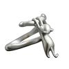 Pop Animal Ring, Cute Kitten Climbing High Ring, Style Ring