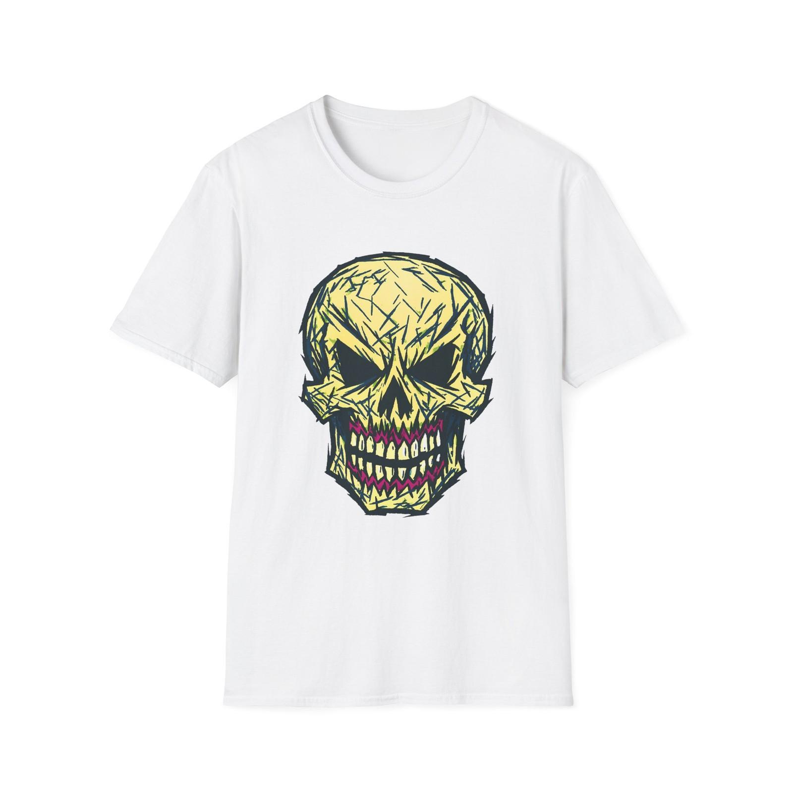 Unisex Softstyle T-Shirt Gothic Skull Horror Teeth S