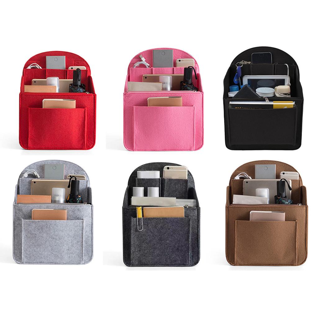 Rucsac Organizator Inserție Geantă Mică Divizor Geanta de umăr Geantă de mână Buzunar cu inserție din pâslă Rucsac mare Poșetă pentru femeie