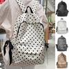 Minimalist Polka Dot Backpack Sweet Student School Bag Y2k Bow Rucksack  Daily