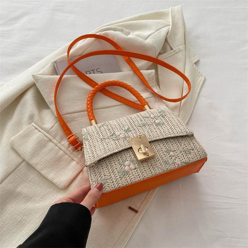 Elegant Woven Shoulder Bag For Women 2024 Trendy Summer Fashion Handbag