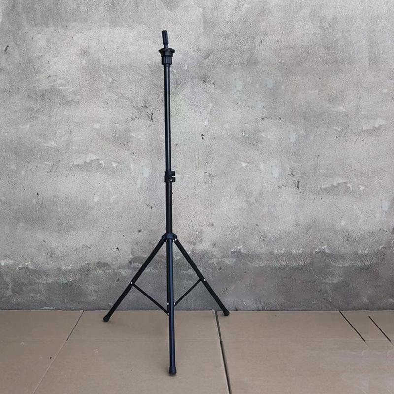 Suporte Dobrável de Plástico para Exibição de Cabeça de Peruca com Design de Tripé Seguro para Organização de Estação de Trabalho de Cabeleireiro