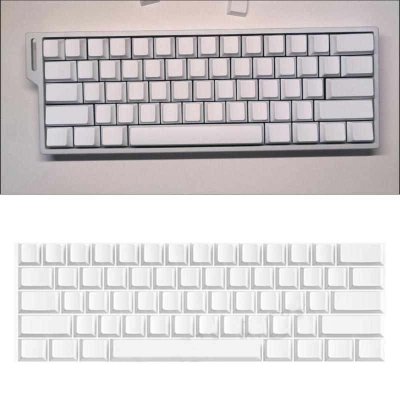 Original Height 61 Key White Keycaps Durability PBT Keycap For Customizing Mechanical Keyboards At Home Or Work